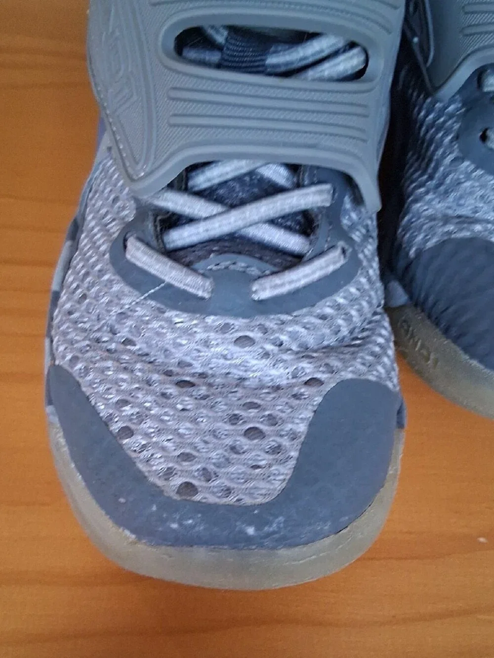And1 Boys Gray Mesh Sneakers with Hook-and-Loop Strap